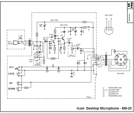 ICOM SM-20 schematic.PNG (42.5 KiB) 353917 keer bekeken ICOM SM-20 Schematic diagram